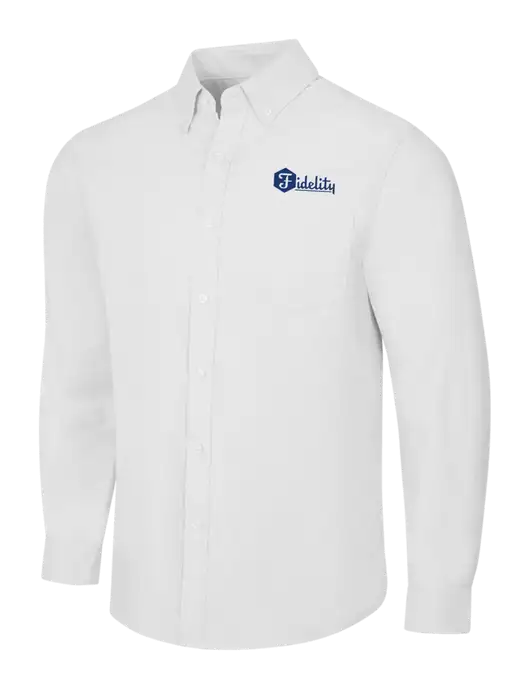White SuperPro Oxford Shirt w/Fidelity Bank Logo
