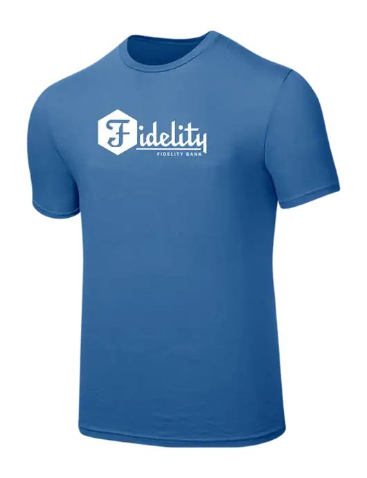 Seriously Soft Light Navy T-Shirt w/Fidelity Bank Logo