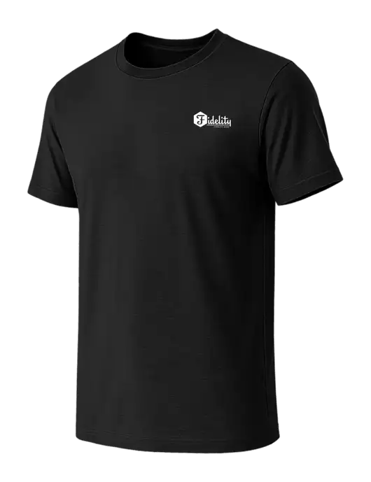 BELLA+CANVAS Black CVC Short Sleeve Tee w/Fidelity Bank Logo