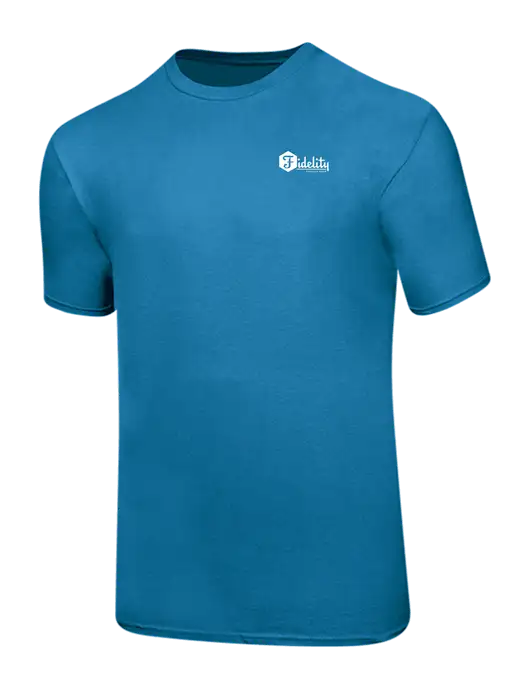 Ring Spun Sapphire 4.5 oz T-Shirt w/Fidelity Bank Logo