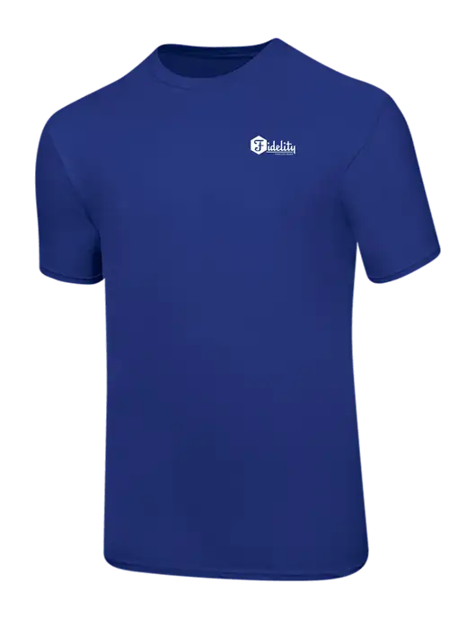Ring Spun Royal 4.5 oz T-Shirt w/Fidelity Bank Logo