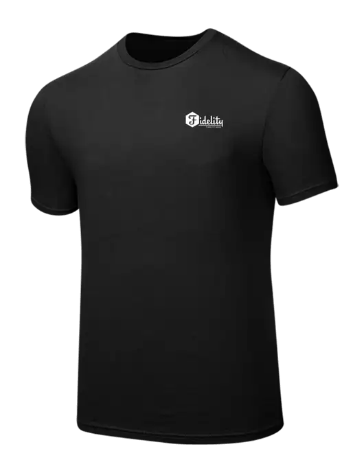 Seriously Soft Black T-Shirt w/Fidelity Bank Logo