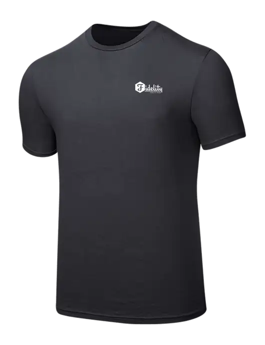 Seriously Soft Charcoal T-Shirt w/Fidelity Bank Logo
