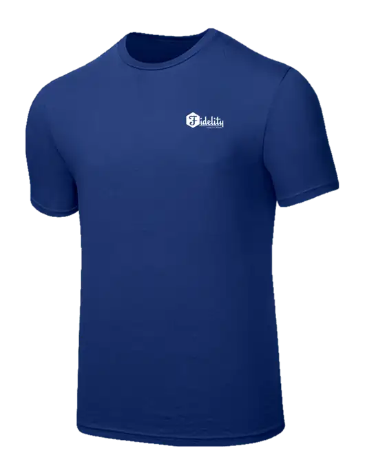 Seriously Soft Dark Royal T-Shirt w/Fidelity Bank Logo
