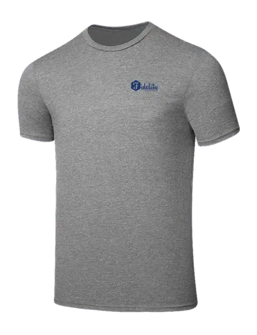 Seriously Soft Grey Frost T-Shirt w/Fidelity Bank Logo