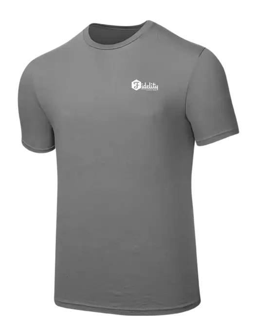 Seriously Soft Medium Grey T-Shirt w/Fidelity Bank Logo