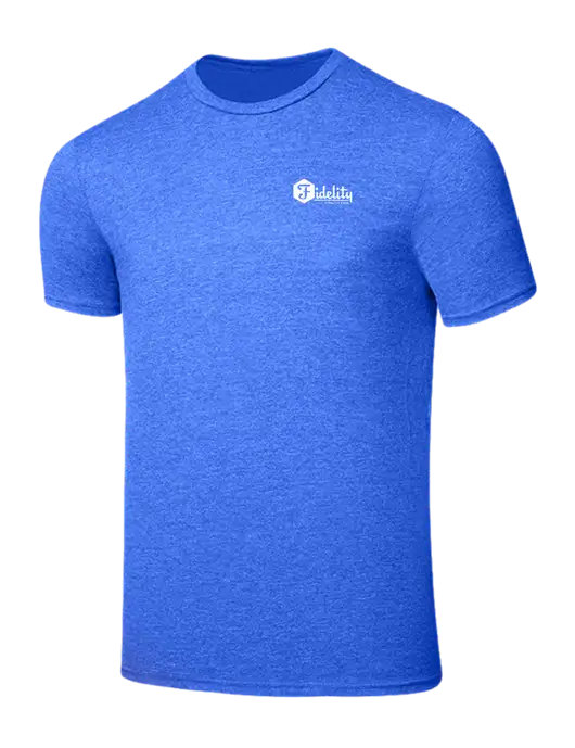 Seriously Soft Royal Frost T-Shirt w/Fidelity Bank Logo
