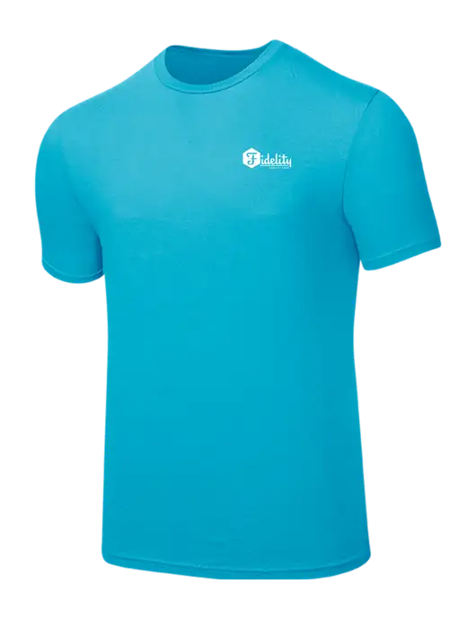Seriously Soft Sapphire Blue T-Shirt w/Fidelity Bank Logo
