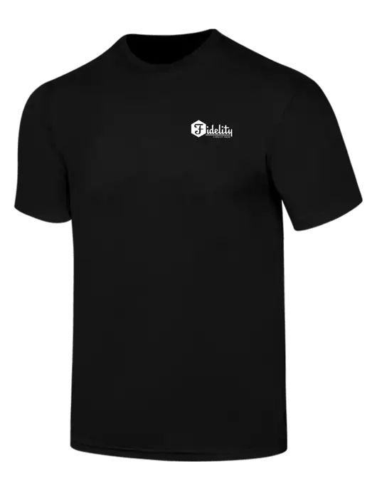 Simply Soft Black 4.5oz  Poly/Combed Ring Spun Cotton T-Shirt w/Fidelity Bank Logo