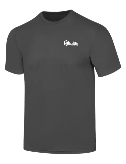 Simply Soft Charcoal 4.5oz  Poly/Combed Ring Spun Cotton T-Shirt w/Fidelity Bank Logo