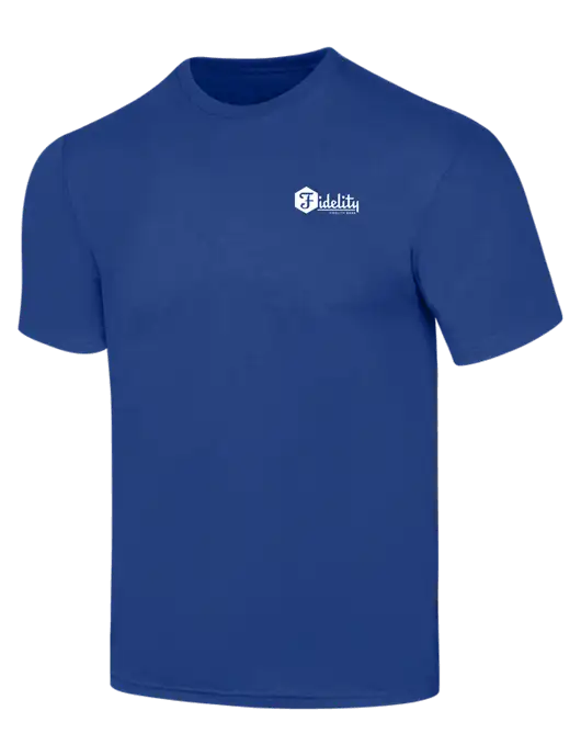 Simply Soft Dark Royal 4.5oz  Poly/Combed Ring Spun Cotton T-Shirt w/Fidelity Bank Logo