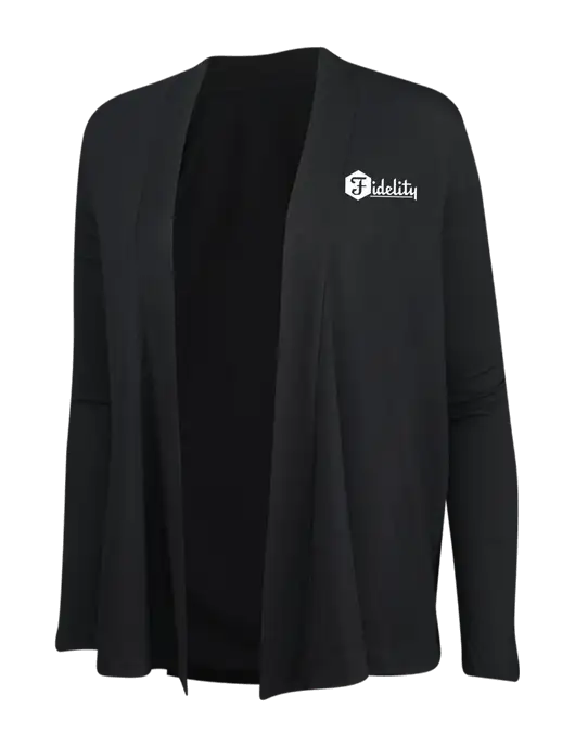 Black Womens Concept Cardigan w/Fidelity Bank Logo