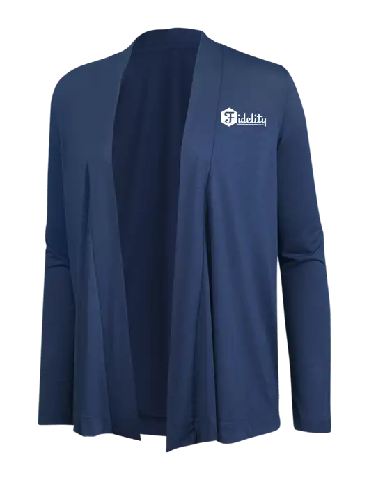 Dusty  Blue Womens Concept Cardigan w/Fidelity Bank Logo