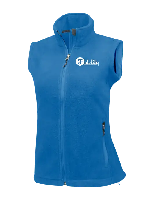 Royal Womens Fleece Vest w/Fidelity Bank Logo