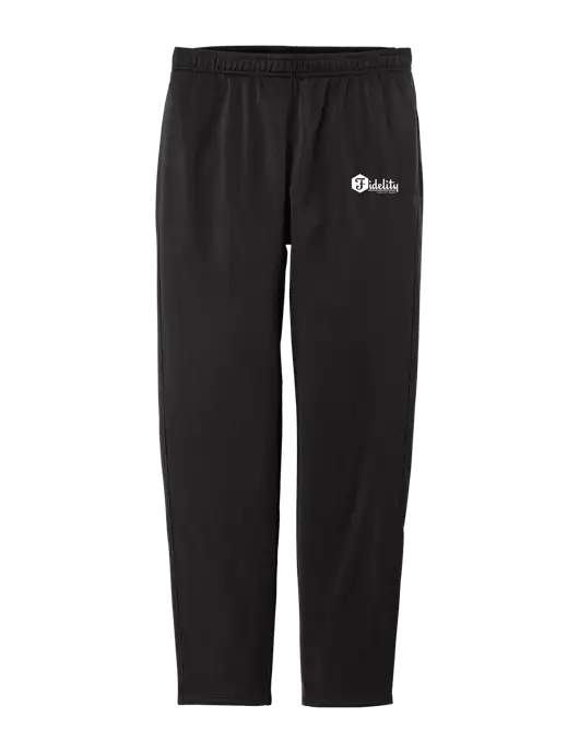 Womens Tricot Black Track Jogger w/Fidelity Bank Logo