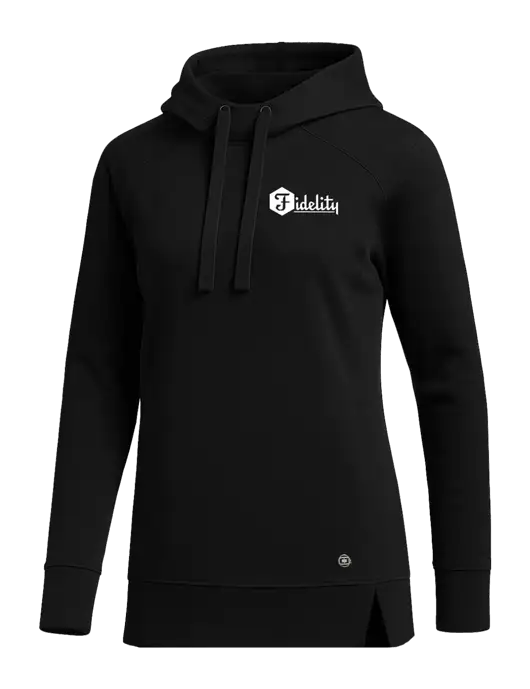 OGIO Black Womens Luuma Pullover Fleece Hoodie w/Fidelity Bank Logo