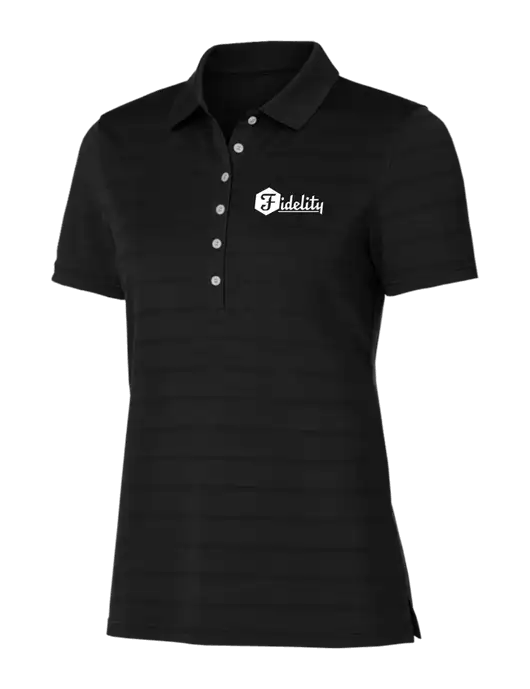 Callaway Womens Black Ventilated Polo w/Fidelity Bank Logo
