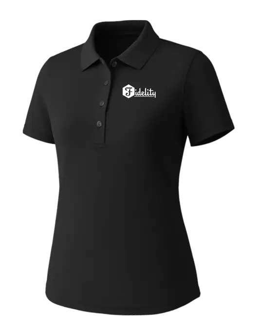 Callaway Womens Core Black Performance Polo w/Fidelity Bank Logo