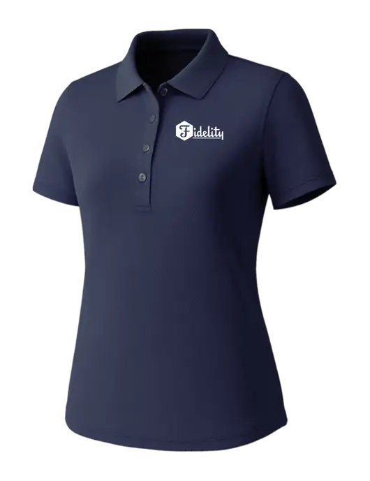 Callaway Womens Core Navy Performance Polo w/Fidelity Bank Logo