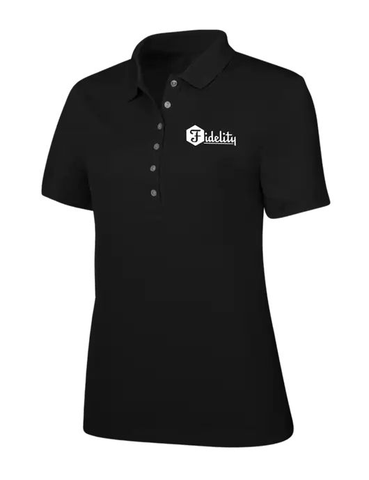 Callaway Womens Ottoman Black Polo w/Fidelity Bank Logo