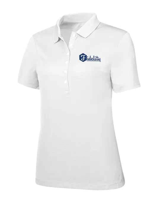 Callaway Womens Ottoman Bright White Polo w/Fidelity Bank Logo