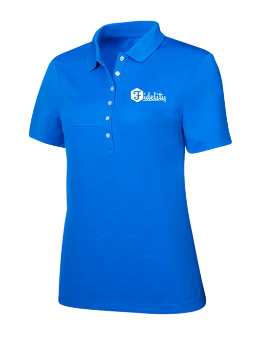 Callaway Womens Ottoman Royal Blue Polo w/Fidelity Bank Logo