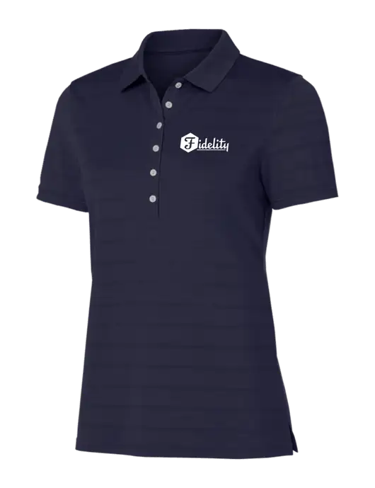 Callaway Womens Navy Ventilated Polo w/Fidelity Bank Logo
