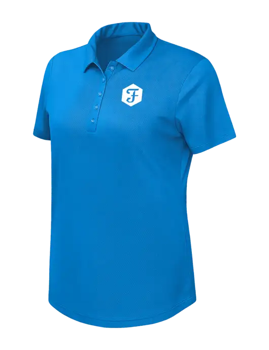 Callaway Womens Birdseye Dark Carolina Blue Polo w/Fidelity Bank Logo