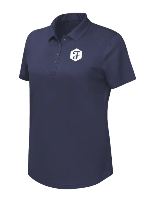 Callaway Womens Birdseye Navy Polo w/Fidelity Bank Logo