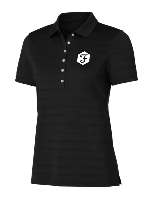 Callaway Womens Black Ventilated Polo w/Fidelity Bank Logo