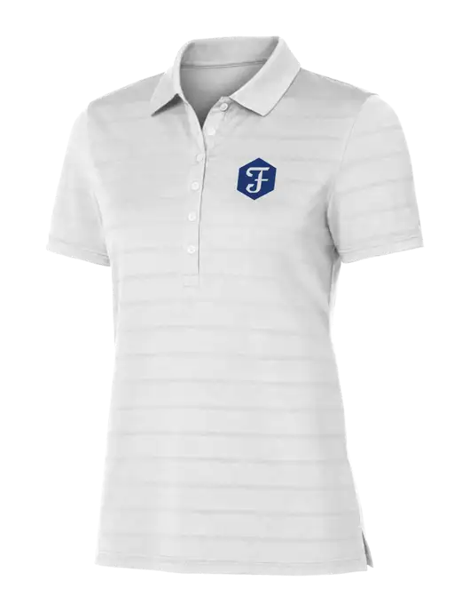 Callaway Womens Bright White Ventilated Polo w/F Icon Logo