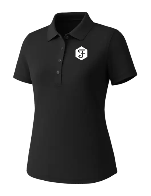 Callaway Womens Core Black Performance Polo w/Fidelity Bank Logo