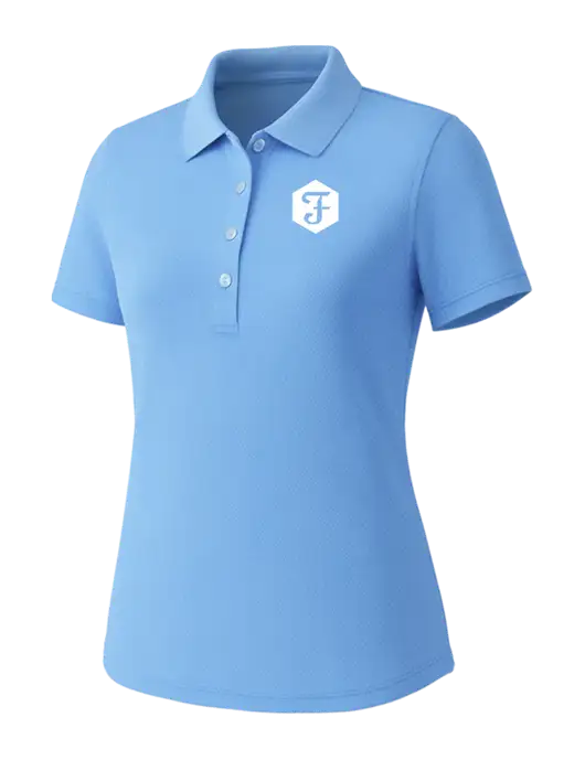 Callaway Womens Core Light Blue Performance Polo w/Fidelity Bank Logo