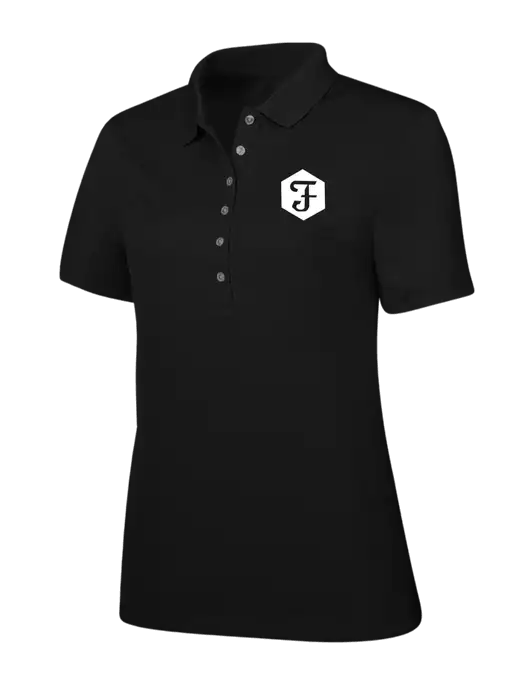 Callaway Womens Ottoman Black Polo w/Fidelity Bank Logo