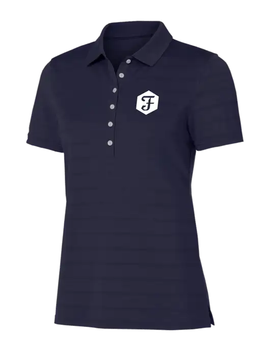 Callaway Womens Navy Ventilated Polo w/Fidelity Bank Logo