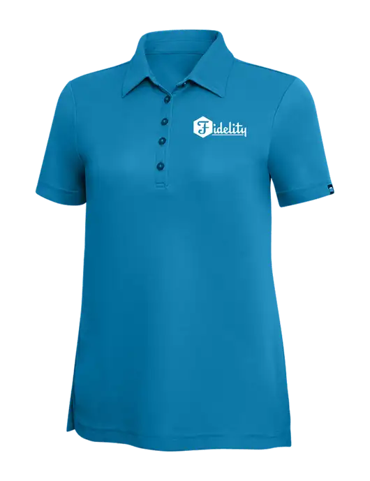 TravisMathew Sapphire Solid Womens Oceanside Polo w/Fidelity Bank Logo