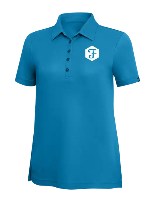 TravisMathew Sapphire Solid Womens Oceanside Polo w/Fidelity Bank Logo