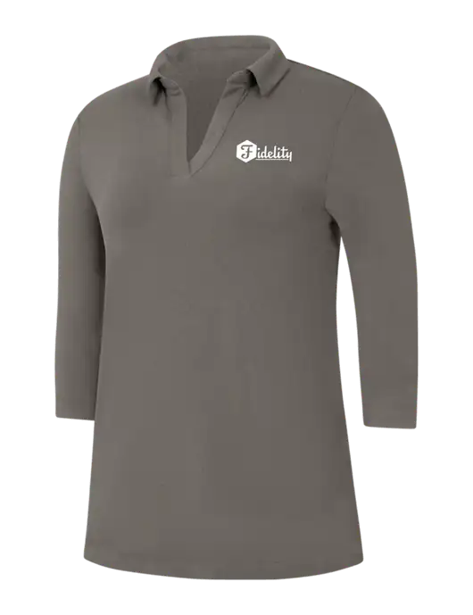 Womens Dark Grey Luxe Knit Tunic w/Fidelity Bank Logo