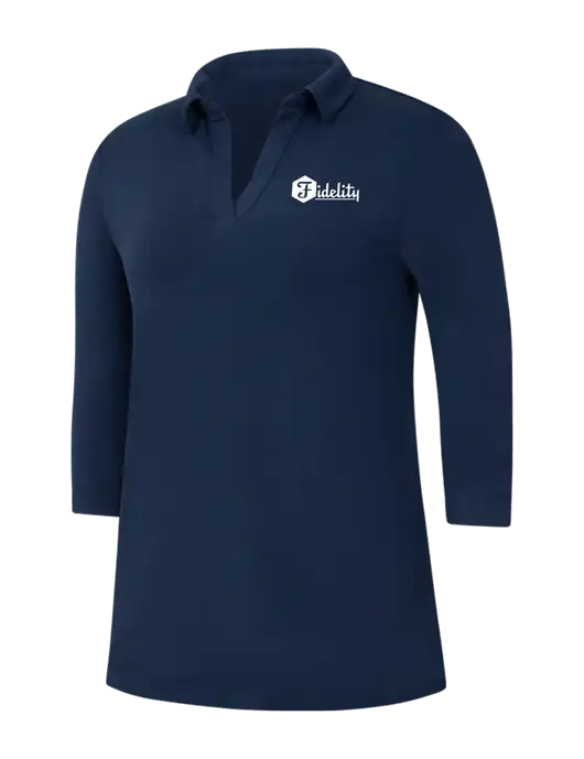 Navy Womens Luxe Knit Tunic w/Fidelity Bank Logo