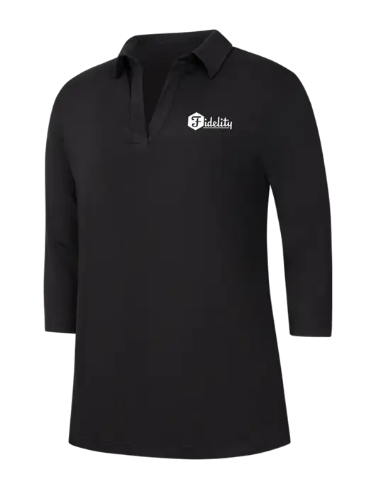 Womens Black Luxe Knit Tunic w/Fidelity Bank Logo