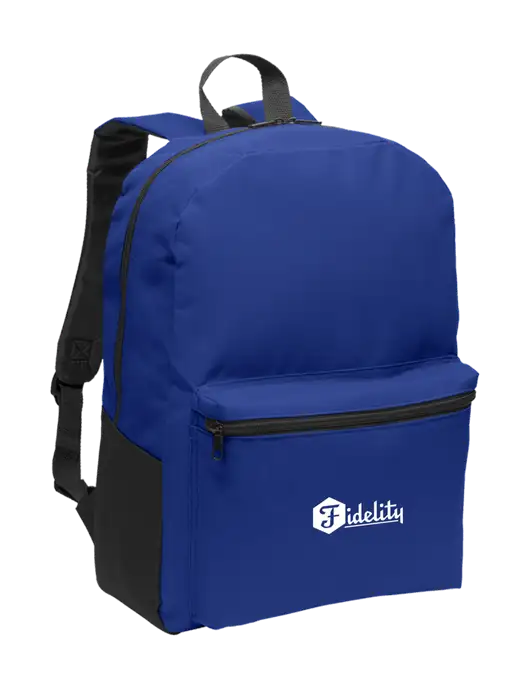 Casual Twilight Blue Lightweight Laptop Backpack w/Fidelity Bank Logo