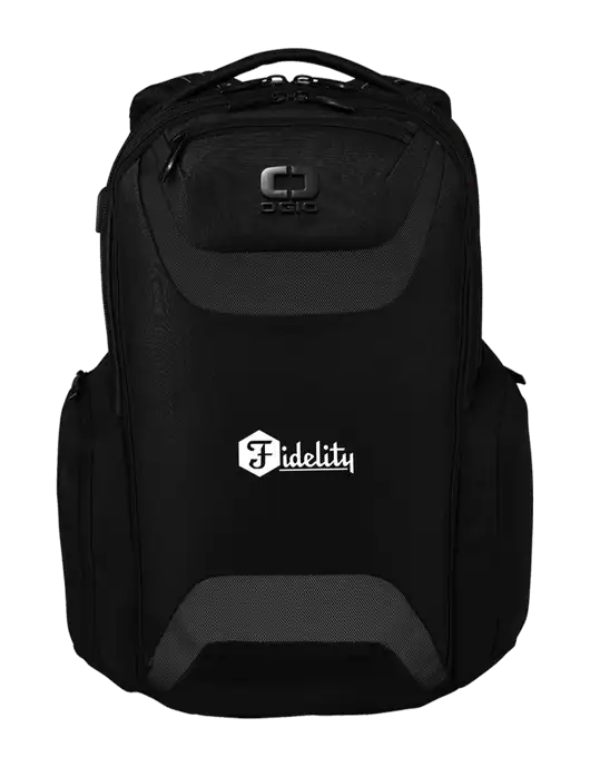 OGIO Black Charcoal Connected Pack w/Fidelity Bank Logo
