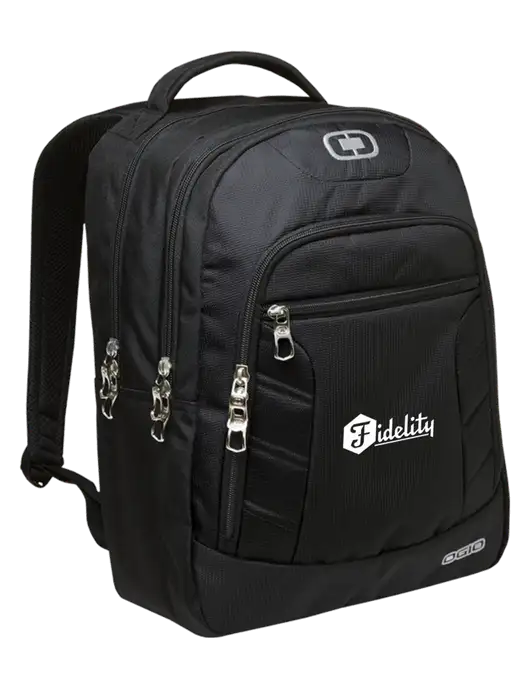 OGIO Black/Silver Colton Laptop Backpack
 w/Fidelity Bank Logo