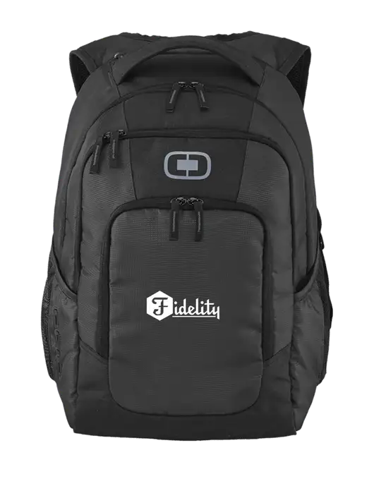 OGIO Diesel Grey Logan Laptop Backpack
 w/Fidelity Bank Logo