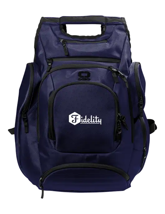 OGIO Navy Metro Ballistic Laptop Backpack w/Fidelity Bank Logo