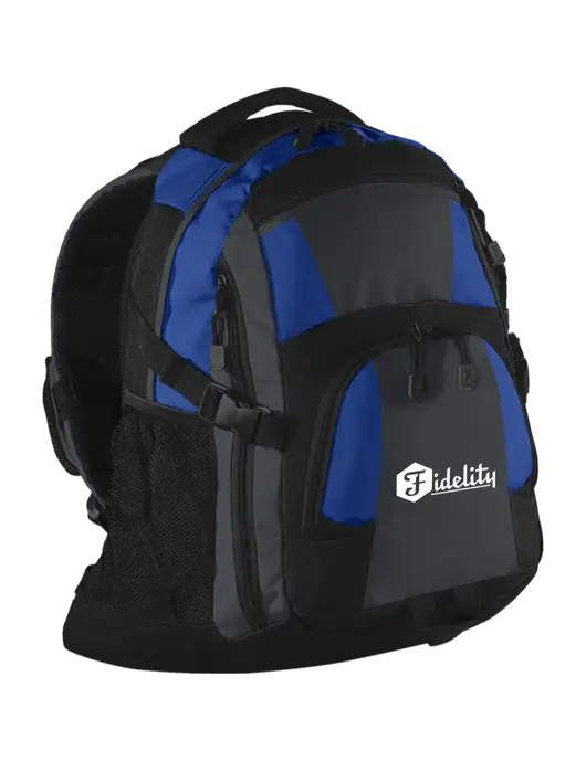 Urban Royal/Grey/Black Laptop Backpack w/Fidelity Bank Logo