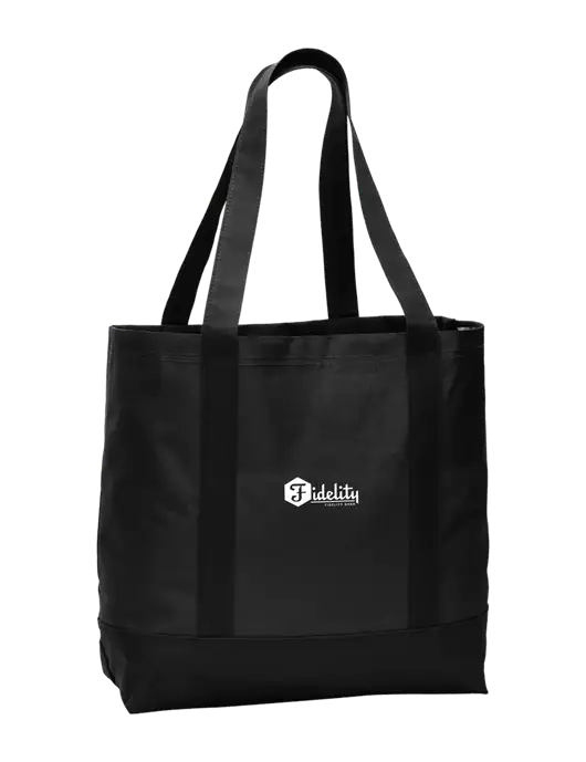 Carryall Black/Black Day Tote w/Fidelity Bank Logo