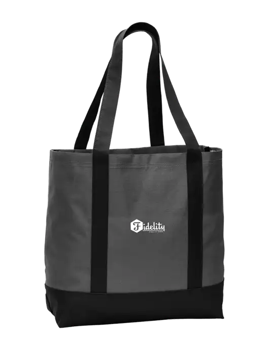 Carryall Charcoal/Black Day Tote Dark w/Fidelity Bank Logo