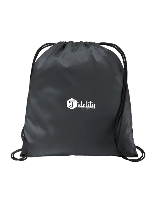 Drawstring  Graphite Grey Cinch Pack w/Fidelity Bank Logo