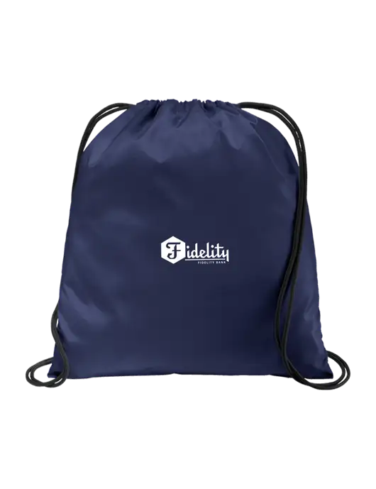 Drawstring  True Navy Cinch Pack w/Fidelity Bank Logo